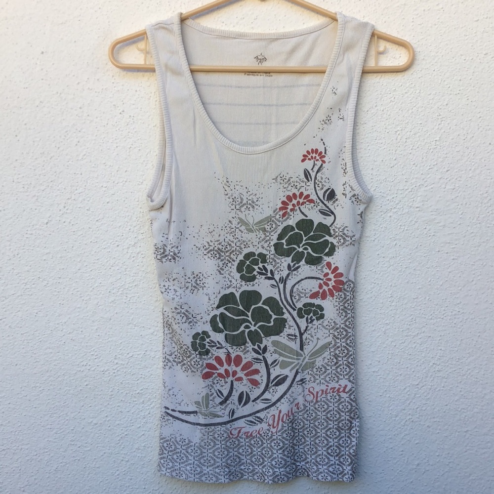 Prana “Free Your Spirit” ribbed tank top